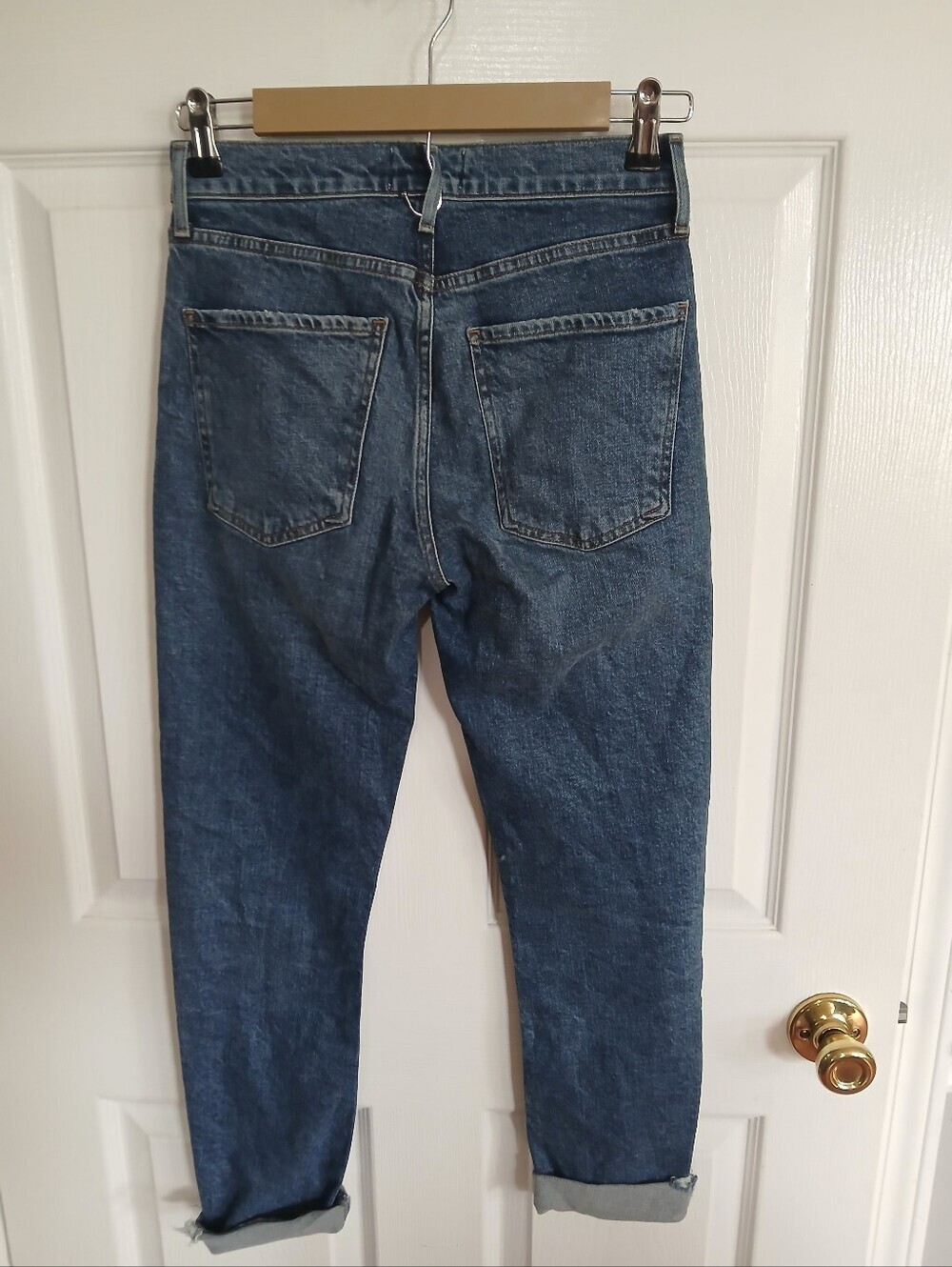 Agolde Medium Blue Distressed Boyfriend Jeans Comfort Casual Basic - Picture 5 of 7